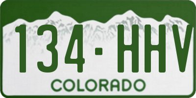 CO license plate 134HHV