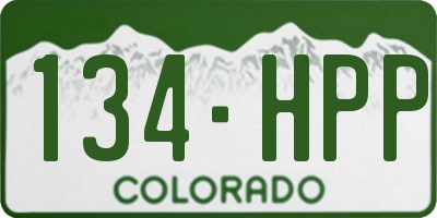 CO license plate 134HPP