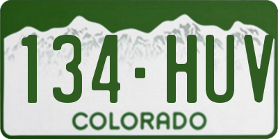 CO license plate 134HUV