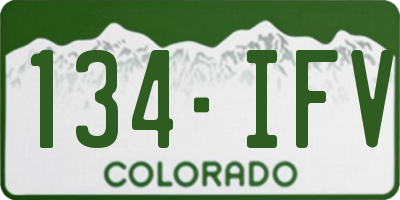 CO license plate 134IFV