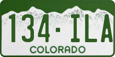 CO license plate 134ILA