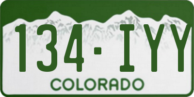 CO license plate 134IYY