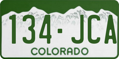 CO license plate 134JCA
