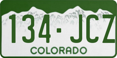 CO license plate 134JCZ
