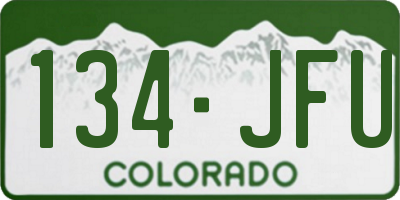 CO license plate 134JFU