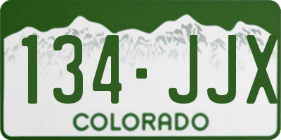 CO license plate 134JJX