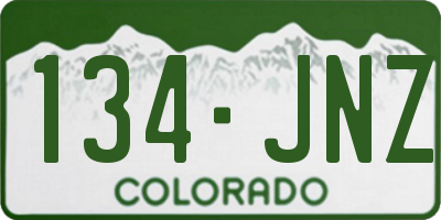 CO license plate 134JNZ