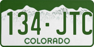CO license plate 134JTC