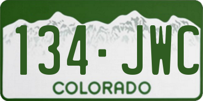 CO license plate 134JWC