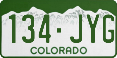 CO license plate 134JYG