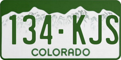 CO license plate 134KJS