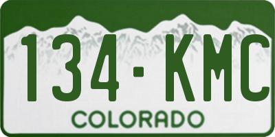 CO license plate 134KMC