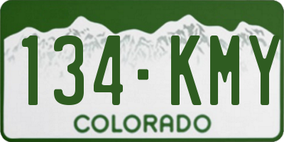 CO license plate 134KMY