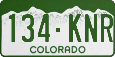 CO license plate 134KNR