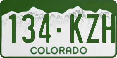CO license plate 134KZH