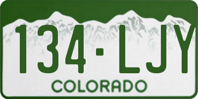 CO license plate 134LJY