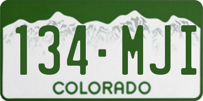 CO license plate 134MJI