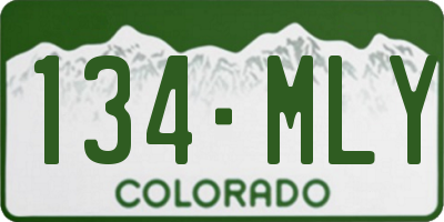 CO license plate 134MLY