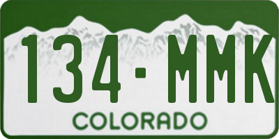 CO license plate 134MMK