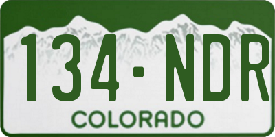 CO license plate 134NDR