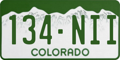 CO license plate 134NII