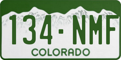 CO license plate 134NMF