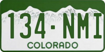 CO license plate 134NMI