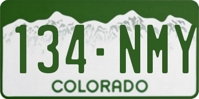 CO license plate 134NMY