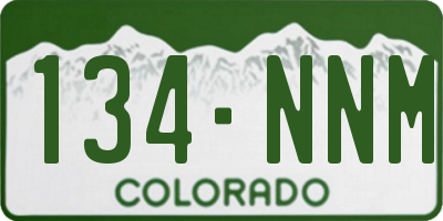 CO license plate 134NNM