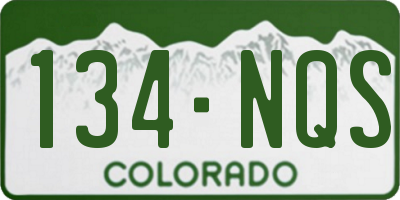 CO license plate 134NQS