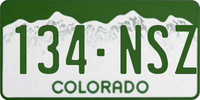 CO license plate 134NSZ