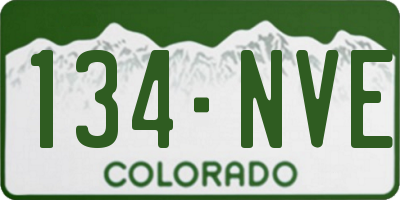 CO license plate 134NVE
