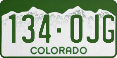 CO license plate 134OJG