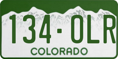 CO license plate 134OLR