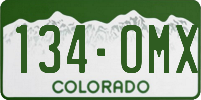 CO license plate 134OMX