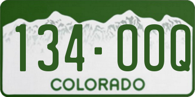 CO license plate 134OOQ
