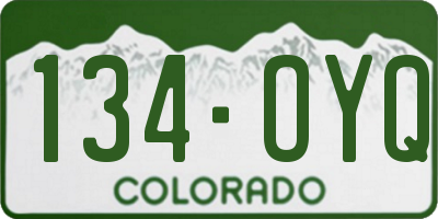 CO license plate 134OYQ
