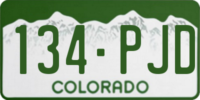 CO license plate 134PJD