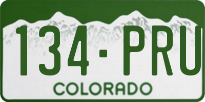 CO license plate 134PRU