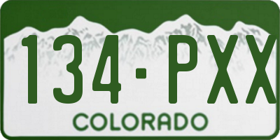 CO license plate 134PXX