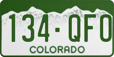 CO license plate 134QFO