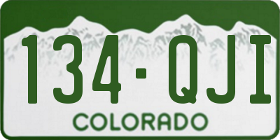 CO license plate 134QJI