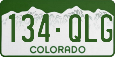 CO license plate 134QLG