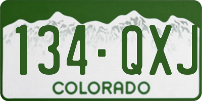 CO license plate 134QXJ