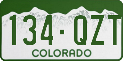CO license plate 134QZT