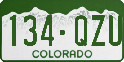 CO license plate 134QZU