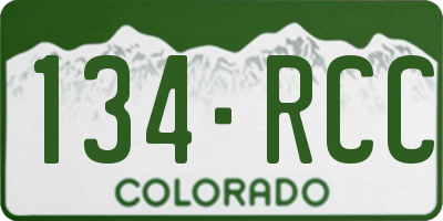 CO license plate 134RCC