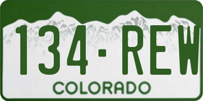 CO license plate 134REW
