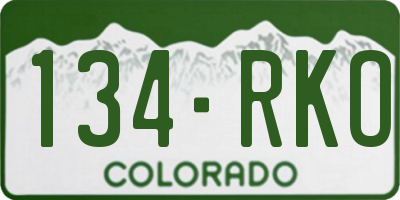 CO license plate 134RKO