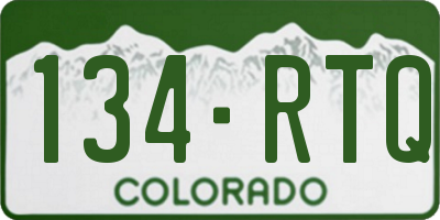 CO license plate 134RTQ